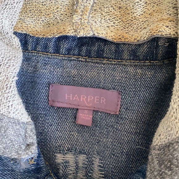 Harper Denim Sweatshirt Jacket - Picture 2 of 2